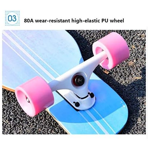  ZAIHW Deluxe Longboard Bamboo Skateboard Race 42 Inch Professional Dancing Longboard Cruise Lasting