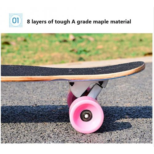  ZAIHW Deluxe Longboard Bamboo Skateboard Race 42 Inch Professional Dancing Longboard Cruise Lasting