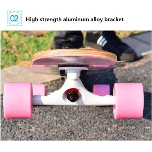  ZAIHW Deluxe Longboard Bamboo Skateboard Race 42 Inch Professional Dancing Longboard Cruise Lasting