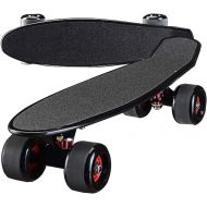 ZAIHW Retro Cruiser Board Mini Cruiser Complete Skateboard for Kids Boys Youths Beginners (Black)