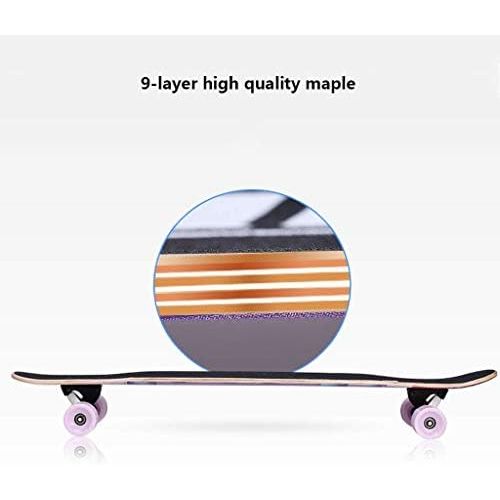  ZAIHW Longborads Skateboards 41 inches Complete Drop Down Through Cruiser for Kids Boys Youths Beginners The Best Gift