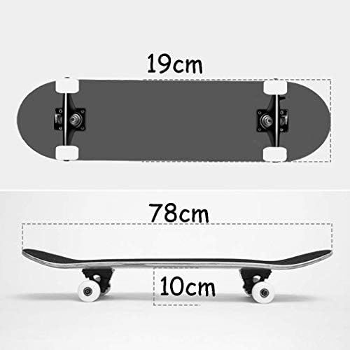  ZAIHW Skateboard Complete Skating for Kids/Boys/Girls/Youth/Adults 7-Layer Maple with High Rebound PU Wheels Double Kick Concave Deck Adult Tricks Skate Board