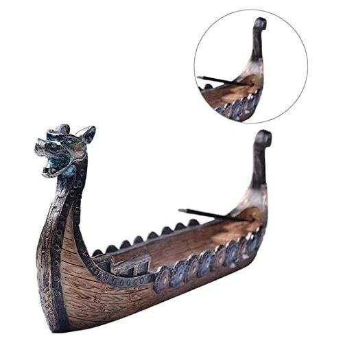  인센스스틱 ZAMTAC Dragon Boat Incense Stick Holder Burner Hand Carved Carving Censer Ornaments Retro Incense Burners Traditional Design #SW