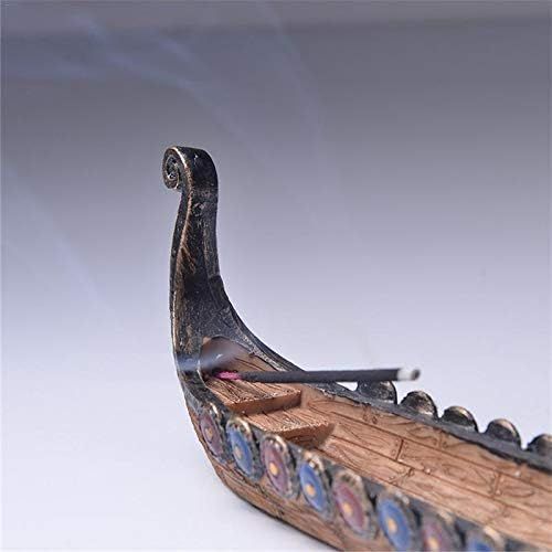 인센스스틱 ZAMTAC Dragon Boat Incense Stick Holder Burner Hand Carved Carving Censer Ornaments Retro Incense Burners Traditional Design #SW
