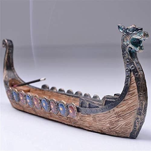  인센스스틱 ZAMTAC Dragon Boat Incense Stick Holder Burner Hand Carved Carving Censer Ornaments Retro Incense Burners Traditional Design #SW