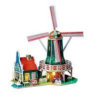 ZAMTAC Robotime DIY Wooden City Puzzle Home Accessories Table Decoration Figurine Miniature Dollhouse Kits Gift for Living Girl Room SJ - (Color: Lost in Colmar)