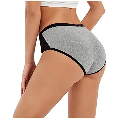  ZANFUN 5 Pieces Cotton Underwear Women Soft Boyshort High Waist Panties Underwear Ladies Boxer Basic Briefs Underpants