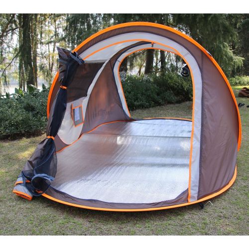  ZANJING Automatic Camping Tent Instant Open And Set Up In Seconds, 3-4 Person Waterproof Pop Up Hiking Tent