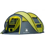ZANJING 3-4 Persons Large Pop Up Tent Waterproof Family Hiking Tent Opens Instantly in Seconds Camping Automatic Tent