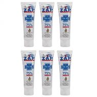 (6 Tubes) ZAP Hand Sanitizer Gel (2 OZ Tube) 75% Ethyl Alcohol - Kills 99.9% of Germs With Moisturizing Aloe & Vitamin E