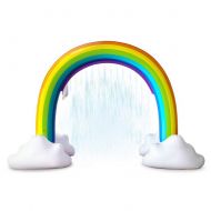 ZAQ Inflatable Rainbow Sprinkler, Summer Sprinkler Toy, Inflatable Arch Spraying Water for Beach Yard Lawn Outdoors