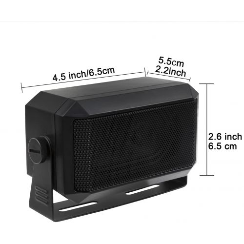  ZAXIDALER Rectangular External Communications Speaker for Ham Radio, CB & Scanners