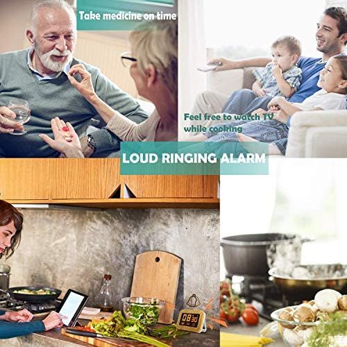  [아마존베스트]ZB ZealBoom Touchscreen Kitchen Clock Timer Digital Kitchen Timer Magnetic Electronic Egg Timer Stopwatch with LCD Display and Stand, Loud Alarm Clock for Cooking/Study/Sports Exer