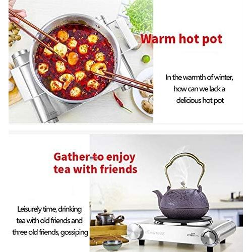  [아마존베스트]ZBINGAFF Small Induction Stove, Stainless Steel Electric Heating Stove Multifunction Electric Ceramic Stove Smart Tea Stove 1350W Electric Stove Hob Hob Cooking Plate Kitchen Utens