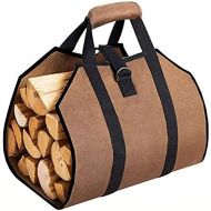 ZBQLKM Firewood Tote Bag Firewood Log Carrier Tote Bag, Canvas Firewood Carrier Bag, Firewood Storage Bag with Handle & Adjustable Shoulder Strap, Log Carrier Bag for Fireplaces &