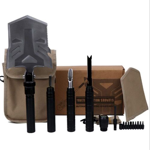  ZBW Multitool Portable Folding Military Shovel, Compact Emergency Kit, Entrenching Tool