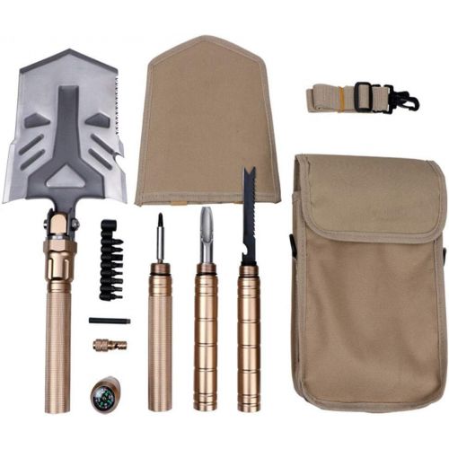  ZBW Multitool Portable Folding Military Shovel, Compact Emergency Kit, Entrenching Tool