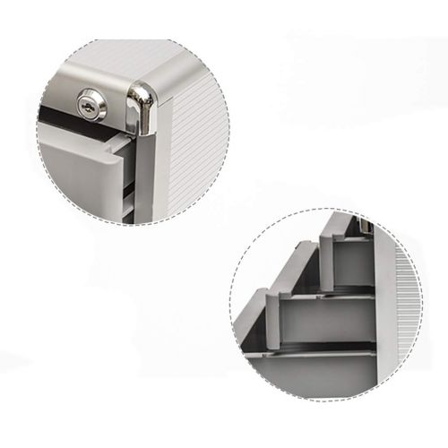  ZCCWJG File Cabinet, Desktop high Drawer Office Storage Box can be Locked (Aluminum Alloy 5 Layers) (Color : B)