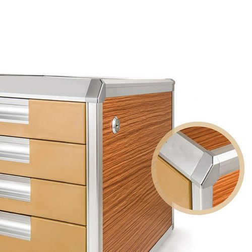 ZCCWJG File cabinets Storage Drawer Desk Storage Box Lockable File Cabinet A4 Office (Color : B)