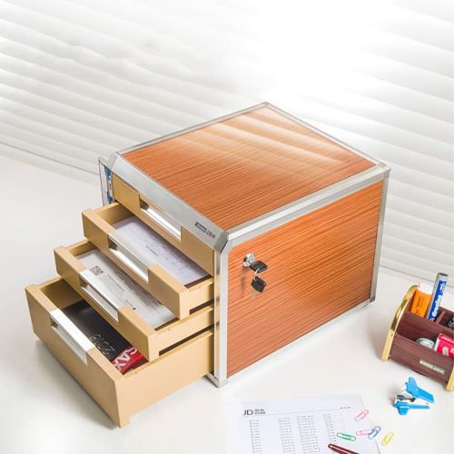  ZCCWJG File cabinets Storage Drawer Desk Storage Box Lockable File Cabinet A4 Office (Color : B)