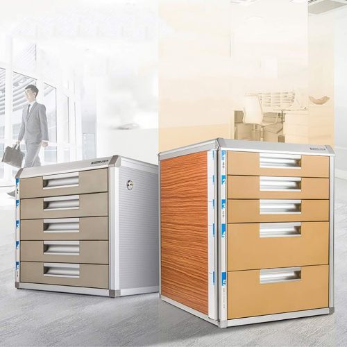  ZCCWJG File cabinets Storage Drawer Desk Storage Box Lockable File Cabinet A4 Office (Color : A)