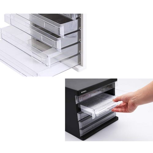  ZCCWJG File cabinets Plastic Chest of Drawers Desktop Locker Storage Box Filing Cabinet Drawer Type (Color : A, Size : 1)