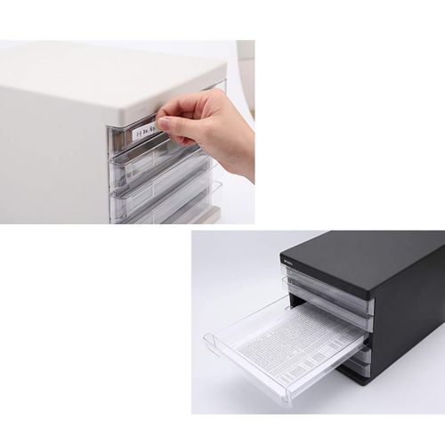  ZCCWJG File cabinets Plastic Chest of Drawers Desktop Locker Storage Box Filing Cabinet Drawer Type (Color : A, Size : 1)