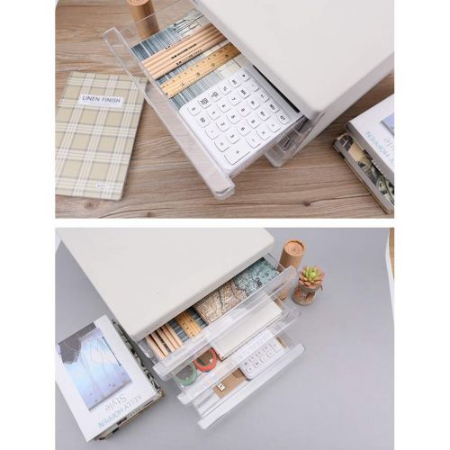  ZCCWJG File cabinets Plastic Chest of Drawers Desktop Locker Storage Box Filing Cabinet Drawer Type (Color : A, Size : 1)