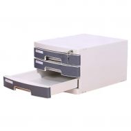 ZCCWJG File Cabinet, Plastic Storage Cabinet, Desk Storage Box, Lockable Data Cabinet, 3 Layers, 293922CM