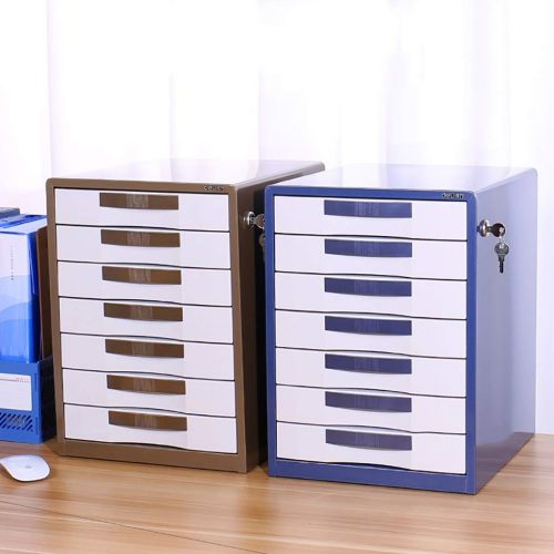  ZCCWJG File Cabinet, Metal Locker Desk Storage Box Lockable Data Cabinet (Size: 300 350 410mm) (Color : B)