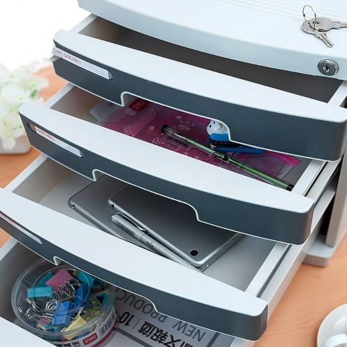  ZCCWJG File cabinets Plastic Chest of Drawers Desktop Locker Storage Box Filing Cabinet Drawer Type (Size : A)