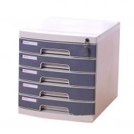 ZCCWJG File Cabinet, Plastic Storage Cabinet, Desk Storage Box, Lockable Data Cabinet, 5 Layers, 30.2 39.5 32.5CM