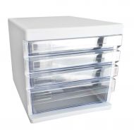 ZCCWJG Desktop File Cabinet Four-Layer Small Drawer Storage Box Plastic Storage Box Locker (Color : B)