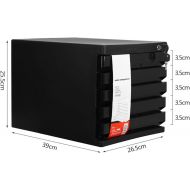 ZCCWJG Desktop File Cabinet Five-Layer Small Drawer Storage Box Plastic with Lock Storage Box Locker Black