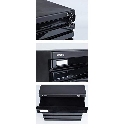  ZCCWJG Desktop File Cabinet Five-Layer Small Drawer Storage Box Plastic with Lock Storage Box Locker (Color : B)