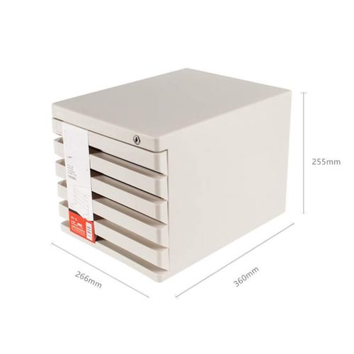  ZCCWJG Desktop File Cabinet Five-Layer Small Drawer Storage Box Plastic with Lock Storage Box Locker (Color : B)