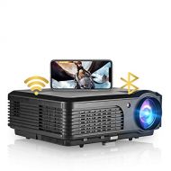 ZCGIOBN WiFi Projectors with Bluetooth 4400 Lumens HD LCD LED 1080P Support Home Theater Projector Indoor Outdoor Movie Gaming with Android iOS Speakers 2 HDMI 2 USB VGA RCA Audio AV Port