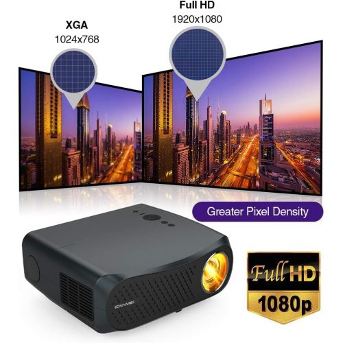  ZCGIOBN WiFi Full HD 1080P Native Projector Support 4K LED LCD Bluetooth Home Theater Outdoor 5500Lumen with Android HDMI USB VGA AV Audio Zoom 4D Keystone 1920x1080 for Smartphone Laptop