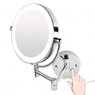 ZCJB Make Up Mirror Bathroom Double Sided Wall Mount LED White Light Illumination Home Decoration...