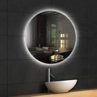 ZCJB Makeup Mirror Led Modern Simple Frameless Beauty Round Bathroom Household Makeup Mirror 2...