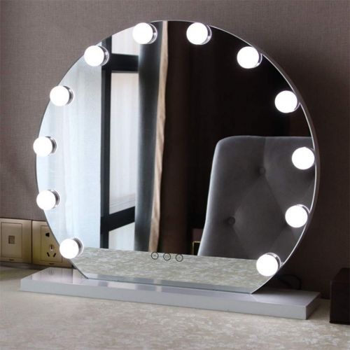  ZCJB Cosmetic Mirror Desktop LED Princess mirror With light HD Dressing mirror make up Vanity Mirror SY-102 (color : BLACK, Size : C)