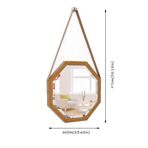  ZCJB Cosmetic Mirror HD Octagon Belt Decoration Classical Bathroom Living Room Entrance Wall Mount...