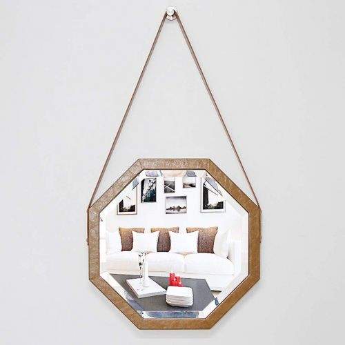  ZCJB Cosmetic Mirror HD Octagon Belt Decoration Classical Bathroom Living Room Entrance Wall Mount...