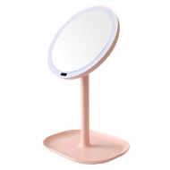 ZCJB Cosmetic Mirror,Smart Human Body Induction Led Mirror Makeup Mirror Lights Portable Bathroom Mirror SK1611 (color : Pink, Size : 5X magnifying glass)