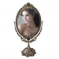 ZCJB Cosmetic Mirror,Makeup Mirror Desktop Retro 2 Sided Princess Mirror HD Oval Vanity Beauty Mirror...