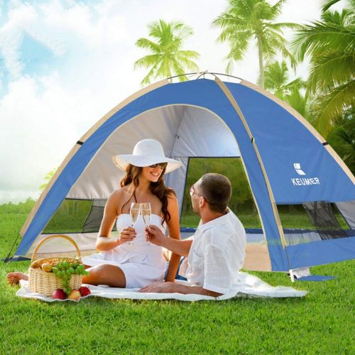  ZCY 2-3 Person Beach Tent, Waterproof Instant Automatic Pop Up Tent with Carry Bag, Picnic, Hiking, Fishing, Outdoor Use