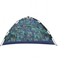 ZCY Outdoor Camping Tent, Windbreak Double Door Automatic Pop Up Tent for Travel Hiking Waterproof Single Layer