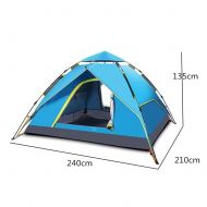ZCY 3-4 People Camping Tent, Sunscreen Automatic Pop Up Tent, Outdoor Quick Opening Rainproof Tent