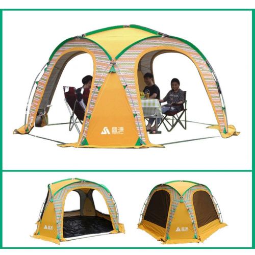  ZCY Outdoor Camping Tent for 4-6 Person, Frame Dome Tents Sunscreen for Travel Huiking and Family Festival Teepee