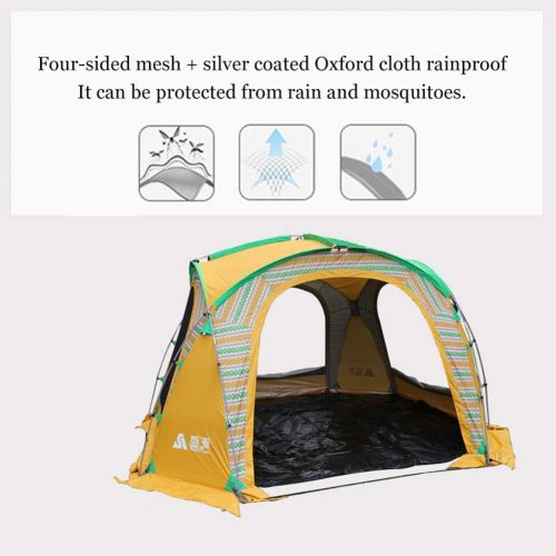  ZCY Outdoor Camping Tent for 4-6 Person, Frame Dome Tents Sunscreen for Travel Huiking and Family Festival Teepee